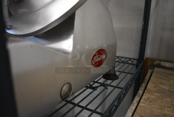 NICE! Fleetwood Model EF12 Stainless Steel Commercial Countertop Meat Slicer. 115 Volts, 1 Phase. 23x18x19. Tested and Working! - Image 5 of 6