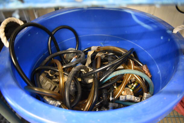 ALL ONE MONEY! Lot of Various Hoses w/ Couplers in Blue Bin! - Image 2 of 3