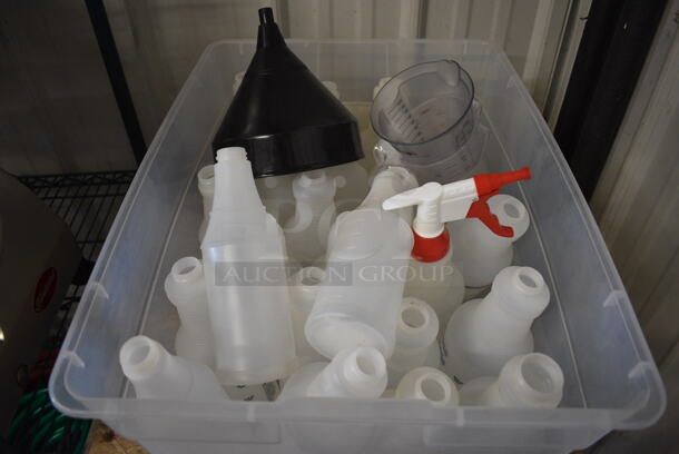 ALL ONE MONEY! Lot of Various Items Including Poly Condiment Bottles in Clear Poly Bin! - Image 3 of 3