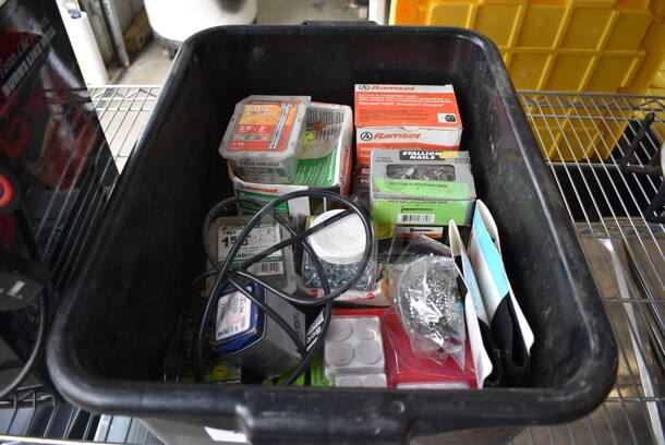 ALL ONE MONEY! Lot of Various Items In Black Poly Bus Bin!