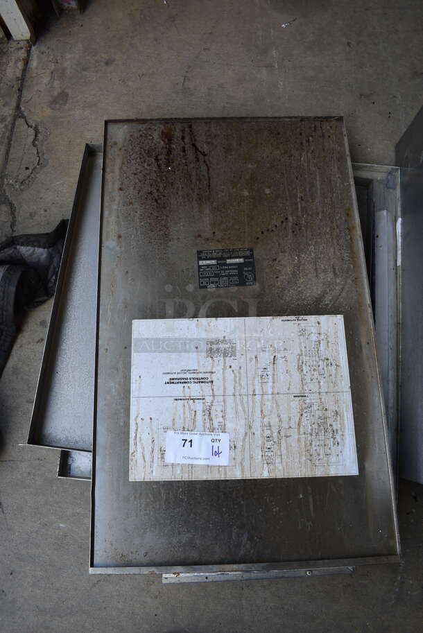 ALL ONE MONEY! Lot of Various Metal Pieces Including Ansul Box Cover! Includes 19x32x1 - Image 1 of 3