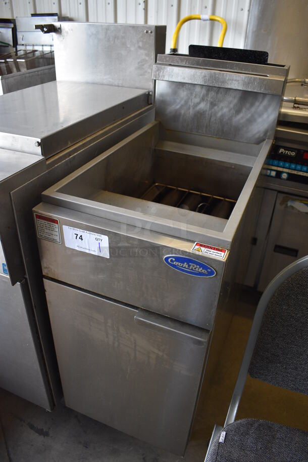 NICE! 2016 CookRite Model ATFS-40 Stainless Steel Commercial Floor Style Natural Gas Powered Deep Fat Fryer. 102,000 BTU. 15.5x31x45 - Image 3 of 7