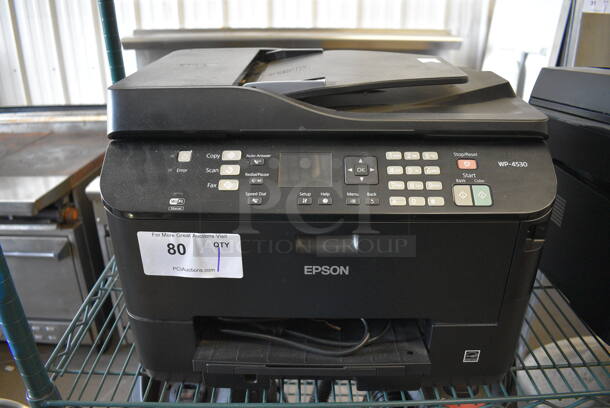 Epson Model WP-4530 Countertop Scanner Copier Printer Fax Machine. 18x17x14