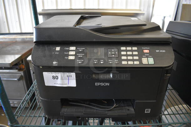 Epson Model WP-4530 Countertop Scanner Copier Printer Fax Machine. 18x17x14 - Image 1 of 5