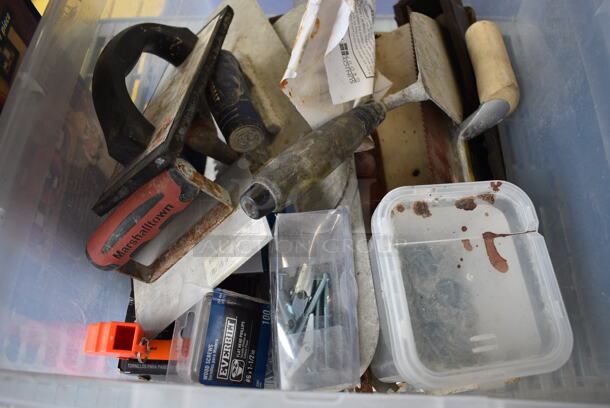 ALL ONE MONEY! Lot of Various Items Including Tools in Clear Poly Bin! 23x16x13 - Image 5 of 6