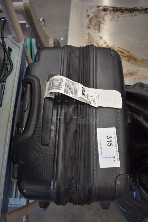 Black Suitcase on Casters. 12x19x29 - Image 2 of 3