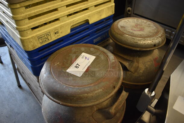 2 Metal Milk Jugs. 13x13x24. 2 Times Your Bid! - Image 2 of 3