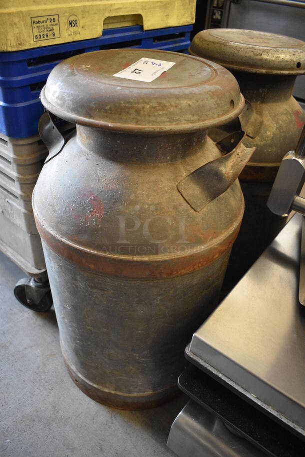 2 Metal Milk Jugs. 13x13x24. 2 Times Your Bid! - Image 3 of 3