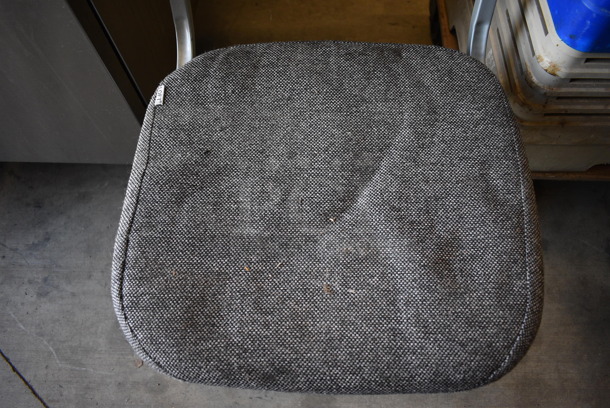 Gray Dining Chair on Chrome Finish Metal Frame. 17x17x33 - Image 3 of 3