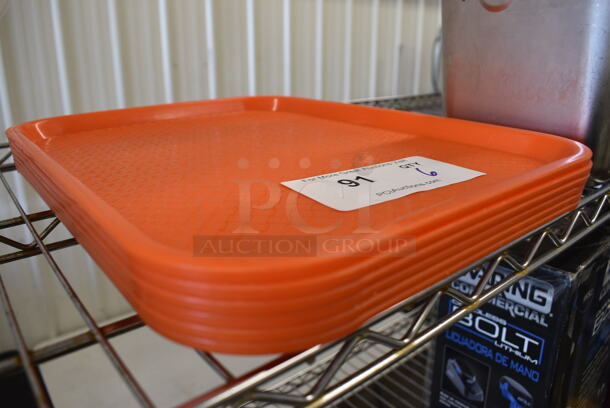 6 Orange Poly Trays. 10.5x14x0.5. 6 Times Your Bid! - Image 2 of 2