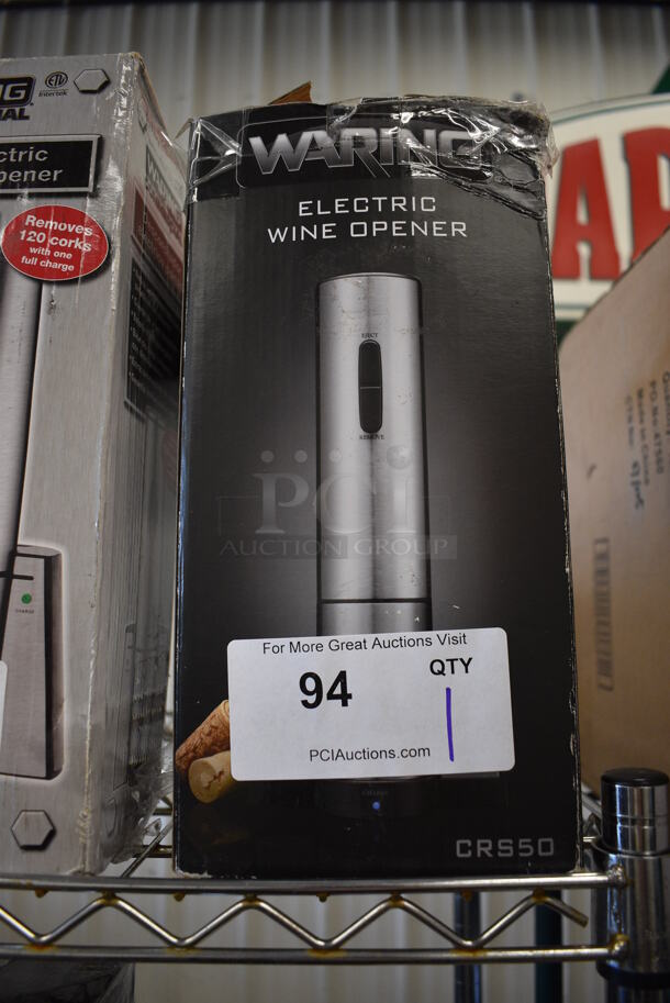BRAND NEW SCRATCH AND DENT! Waring Model CRS50 Portable Electric Wine Bottle Opener.  - Image 1 of 4