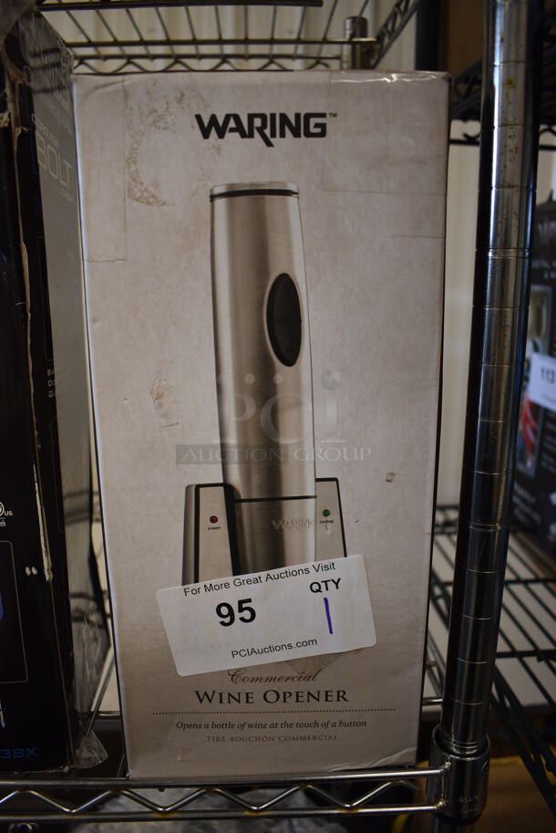 BRAND NEW SCRATCH AND DENT! Waring Portable Electric Wine Bottle Opener.  - Image 1 of 4