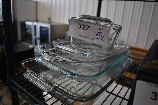5 Various Glass Casserole Dishes. Includes 11.5x5.5x3. 5 Times Your Bid! - Image 3 of 3