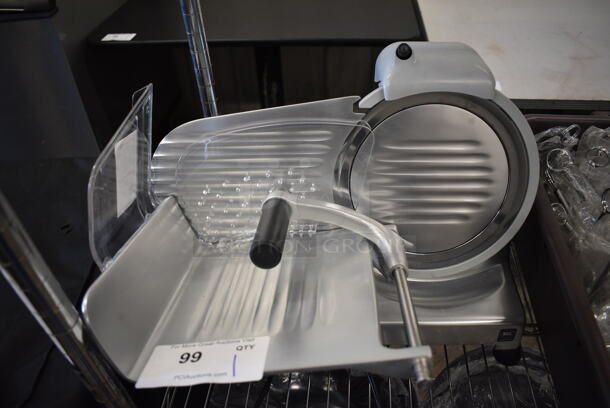 BRAND NEW! Waring Stainless Steel Commercial Countertop Meat Slicer w/ Blade Sharpener. 18x17x16. Tested and Working! - Image 3 of 5
