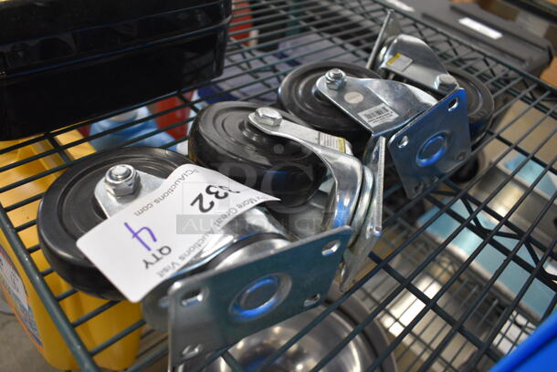 4 Metal Commercial Casters. 2.5x5x5. 4 Times Your Bid! - Image 2 of 2