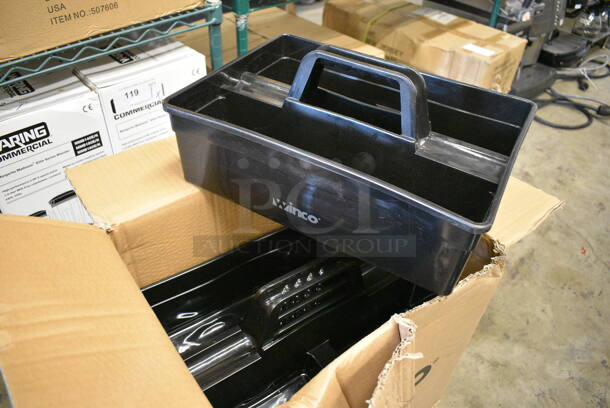 12 BRAND NEW IN BOX! Winco Black Poly Caddies. 15x10.5x7. 12 Times Your Bid! - Image 3 of 4