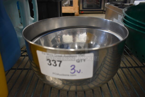 3 Various Metal Bowls. Includes 10x10x5. 3 Times Your Bid!
