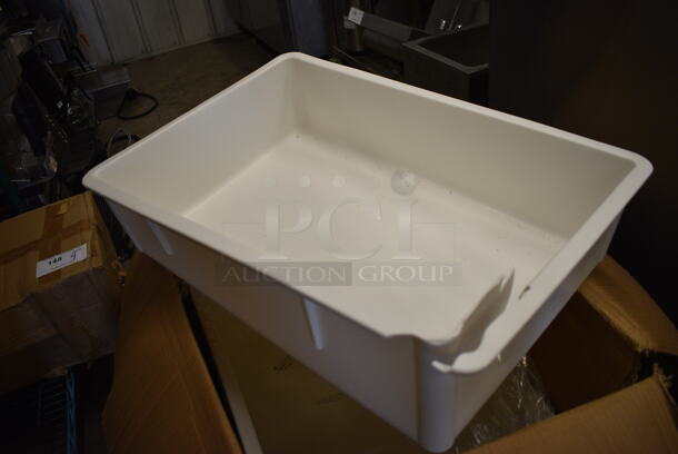 3 BRAND NEW IN BOX! Winco PL6N White Poly Bins. 26x18x6. 3 Times Your Bid! - Image 2 of 7