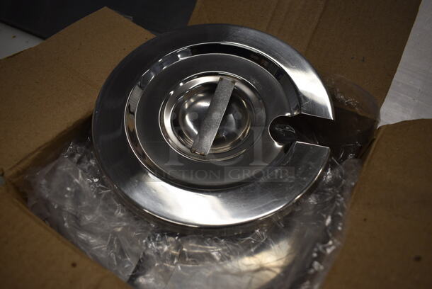 6 BRAND NEW IN BOX! Winco Stainless Steel Round Lids. 7.5x7.5. 6 Times Your Bid! - Image 2 of 4