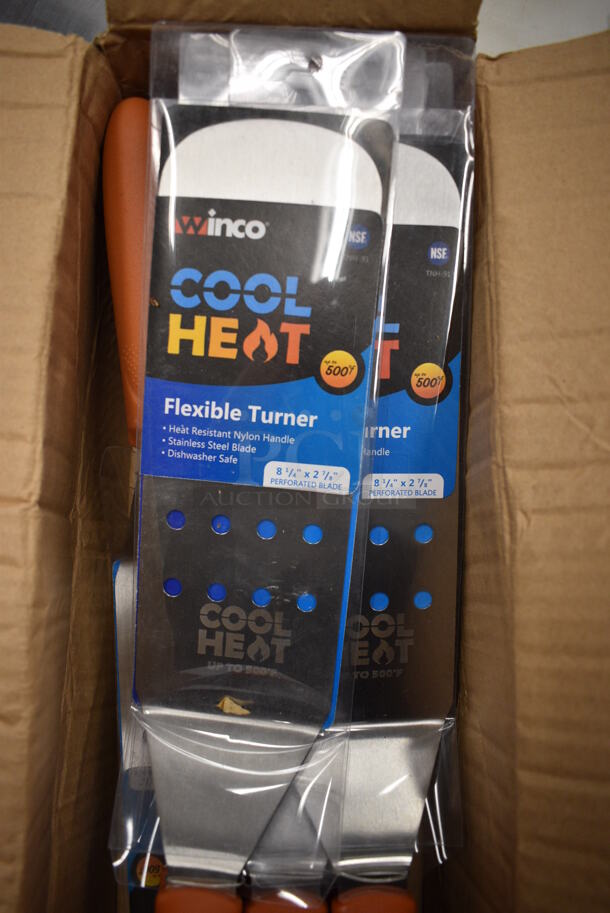 12 BRAND NEW IN BOX! Winco Cool Heat Stainless Steel Perforated Spatulas. 15". 12 Times Your Bid! - Image 2 of 5