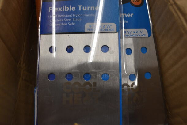 12 BRAND NEW IN BOX! Winco Cool Heat Stainless Steel Perforated Spatulas. 15. 12 Times Your Bid! - Image 4 of 5