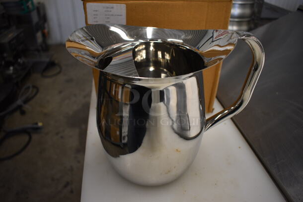 2 BRAND NEW IN BOX! Stainless Steel Commercial Pitchers. 9x6.5x8.5. 2 Times Your Bid! 