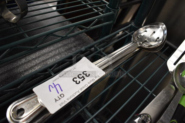 4 Various Metal Straining Spoons. Includes 15". 4 Times Your Bid! - Image 1 of 2