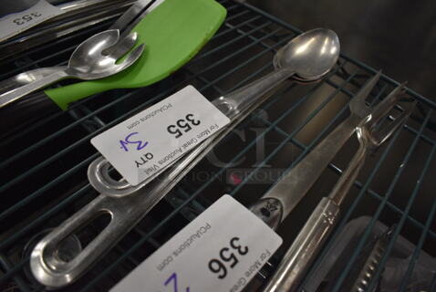 3 Various Metal Serving Spoons. Includes 15". 3 Times Your Bid!