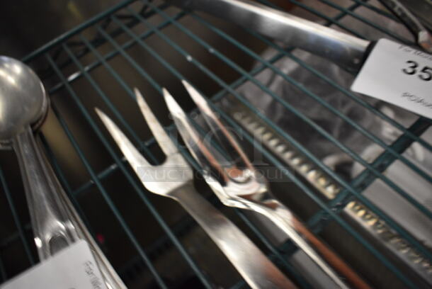 2 Metal Steak Forks. Includes 18", 12". 2 Times Your Bid! - Image 2 of 2