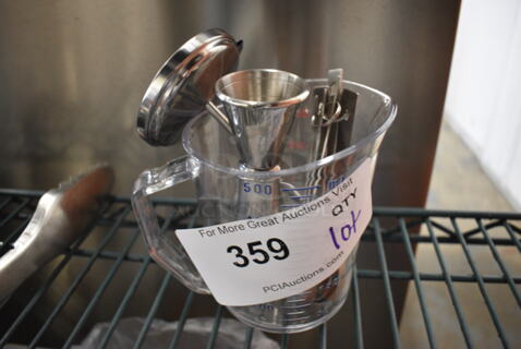 ALL ONE MONEY! Lot of Various Items In Clear Measuring Pitcher!