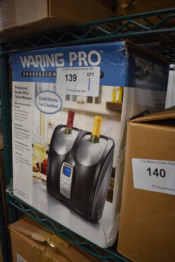 BRAND NEW IN BOX! Waring Pro Countertop Double Wine Chiller and Warmer.  - Image 2 of 3