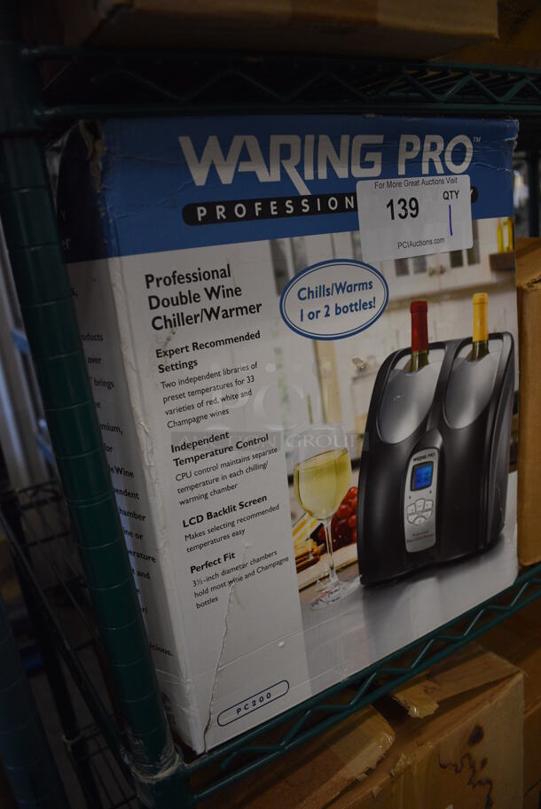 BRAND NEW IN BOX! Waring Pro Countertop Double Wine Chiller and Warmer.  - Image 3 of 3