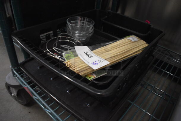ALL ONE MONEY! Lot of Various Items in Black Poly Dish Drainer. 13.5x19x5 - Image 2 of 3