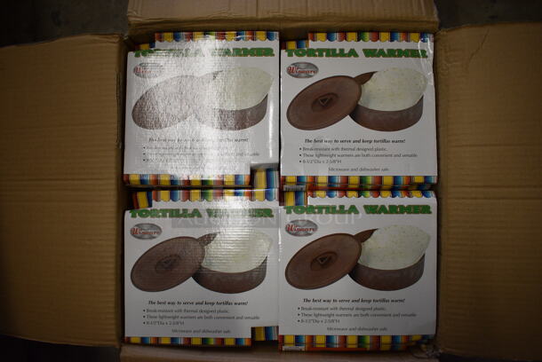 12 BRAND NEW IN BOX! Winware Brown Poly Tortilla Warmers. 8.5x8.5x.5. 12 Times Your Bid!