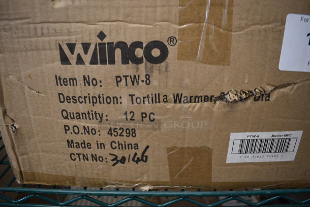12 BRAND NEW IN BOX! Winware Brown Poly Tortilla Warmers. 8.5x8.5x.5. 12 Times Your Bid! - Image 6 of 6