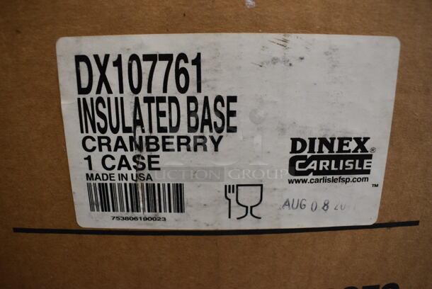 12 BRAND NEW IN BOX! Carlisle Dinex Insulated Cranberry Plate. 9.5x9.5x1.5. 12 Times Your Bid! - Image 5 of 5