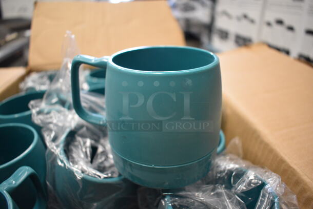 48 BRAND NEW IN BOX! Carlisle Dinex Blue Poly Mugs. 4x3x3.5. 48 Times Your Bid! - Image 2 of 5