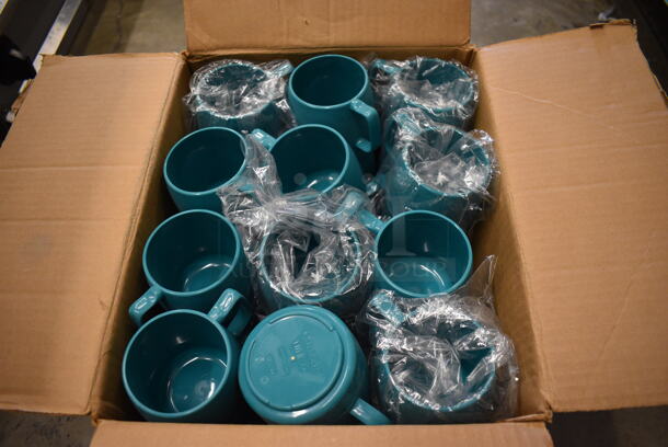 48 BRAND NEW IN BOX! Carlisle Dinex Blue Poly Mugs. 4x3x3.5. 48 Times Your Bid! - Image 4 of 5