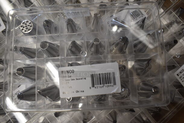 ALL ONE MONEY! Lot of 60 BRAND NEW IN BOX! Winco CDT-24 Metal Cake Decorating Tips; Each Set Has 24 Pieces! - Image 3 of 6