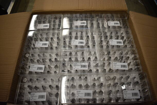 ALL ONE MONEY! Lot of 60 BRAND NEW IN BOX! Winco CDT-24 Metal Cake Decorating Tips; Each Set Has 24 Pieces! - Image 5 of 6