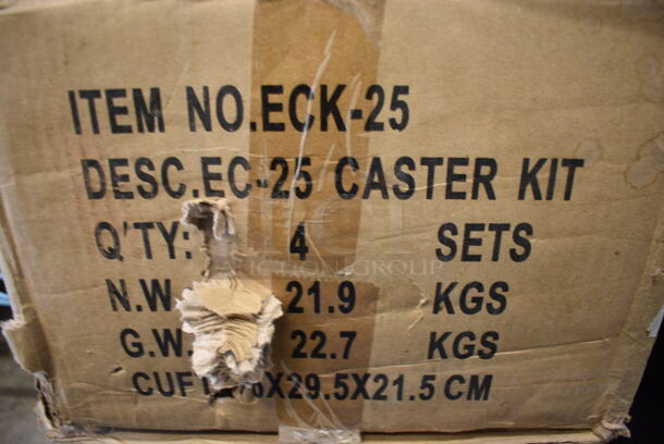 4 BRAND NEW IN BOX! Sets of 4 Commercial Casters. (Total of 16 Casters) 2.5x5.5x8. 4 Times Your Bid! - Image 4 of 4