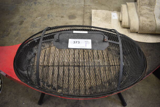 Leinenkugel's Red Metal Grill w/ Mesh Dome Cover. 42x18x20 - Image 2 of 4
