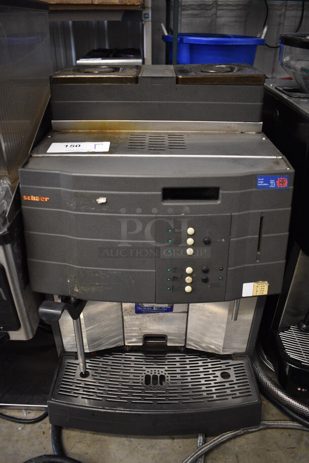 FANTASTIC! Schaerer Model Ambiente Stainless Steel Commercial Countertop Coffee Espresso Machine w/ Steam Wand. 210 Volts. 17x19x26 - Image 1 of 7