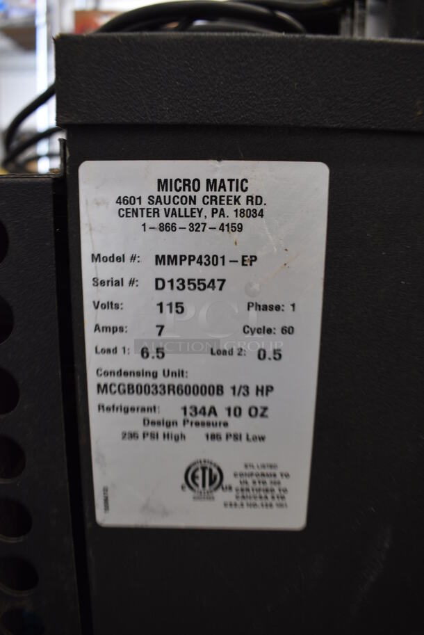 NICE! Micro Matic Model MMPP4301-EP Metal Commercial Glycol Chiller. 115 Volts, 1 Phase. 26x17x22 - Image 2 of 5