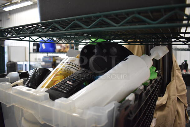 ALL ONE MONEY! Lot of Various Items Including Shampoo in Clear Poly Bin! 15x22x12 - Image 2 of 3
