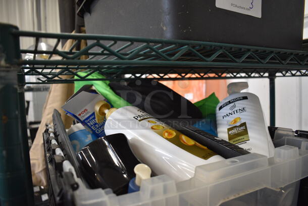 ALL ONE MONEY! Lot of Various Items Including Shampoo in Clear Poly Bin! 15x22x12 - Image 3 of 3