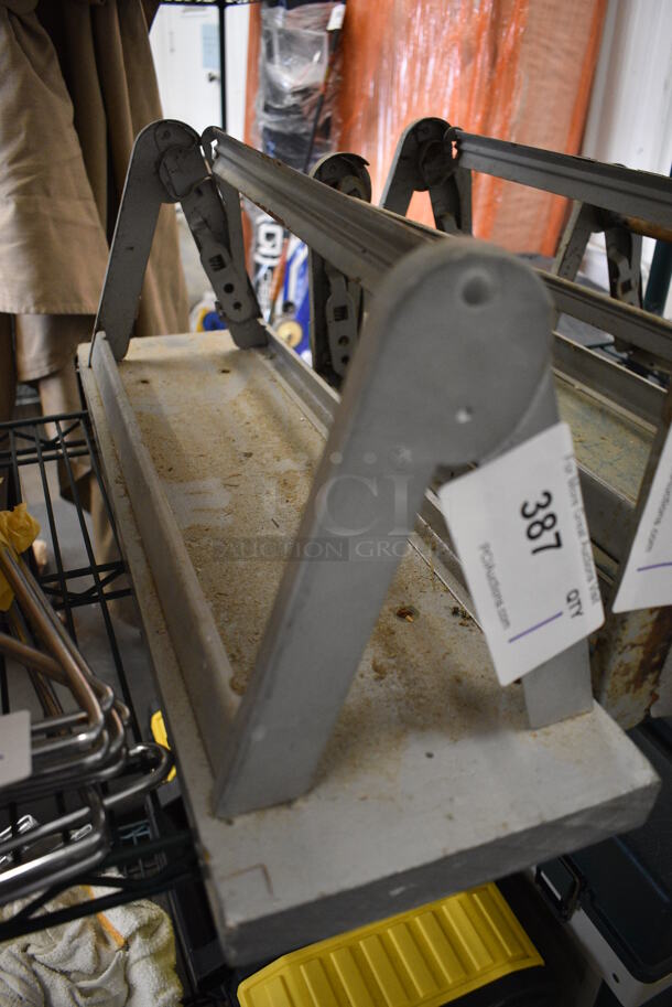 Gray Metal Butcher Block Paper Roll Holder. 24x7x9.5 - Image 1 of 2