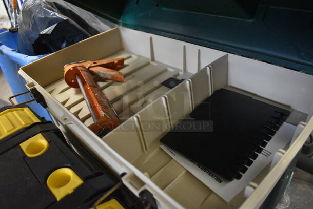 Green and Tan Poly Case w/ Caulk Gun. 21x12x16 - Image 3 of 4