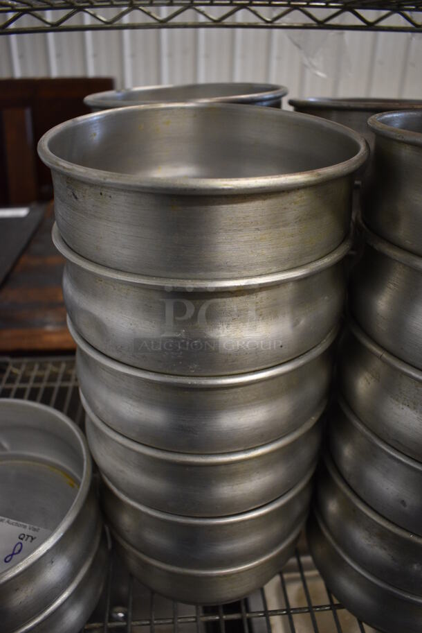 6 Metal Round Baking Pans. 8x8x3. 6 Times Your Bid!