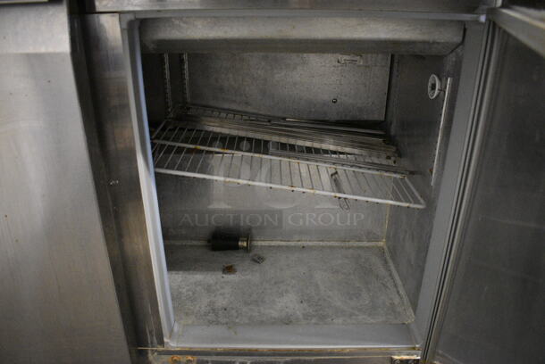 NICE! Continental Model SW48-18M Stainless Steel Commercial Sandwich Salad Prep Table Bain Marie on Commercial Casters. 115 Volts, 1 Phase. 48x34x42. Tested and Powers On But Does Not Get Cold - Image 6 of 7